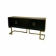 Dientafel DKD Home Decor Zwart Metaal Populier (180 x 50 x 90 cm)