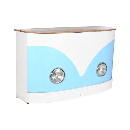 Barmeubel Home ESPRIT Wit Bruin Turkoois 157 x 52 x 90 cm
