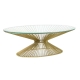Bijzettafel DKD Home Decor Gouden Kristal Staal 138 x 66 x 46 cm