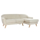 Chaise Longue Sofa DKD Home Decor Crème Rubberwood 226 x 144 x 84 cm