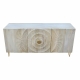 Dientafel DKD Home Decor 160 x 45 x 75 cm Gouden Metaal Wit Mangohout