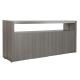 Dientafel DKD Home Decor Kristal Grijs Aluminium Ek Gehard glas (165 x 39 x 76 cm)