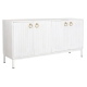 Dientafel DKD Home Decor Metaal Wit Mangohout (152 x 40 x 77 cm)