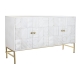 Dientafel DKD Home Decor Ruiten Wit Blik Mangohout (157 x 43 x 84 cm)