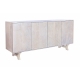 Dientafel DKD Home Decor Wit Mangohout 186 x 45
