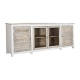 Dientafel DKD Home Decor Wit Natuurlijk Lichtbruin Mangohout 210 x 40 x 82 cm