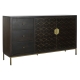 Dientafel DKD Home Decor Zwart Gouden Donkerbruin 160 x 40 x 90 cm