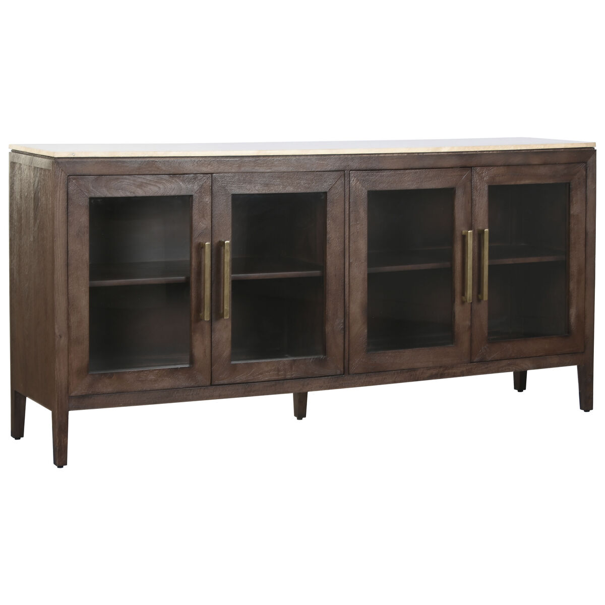 Dientafel Home ESPRIT Marmer Mangohout 180 x 40 x 85 cm
