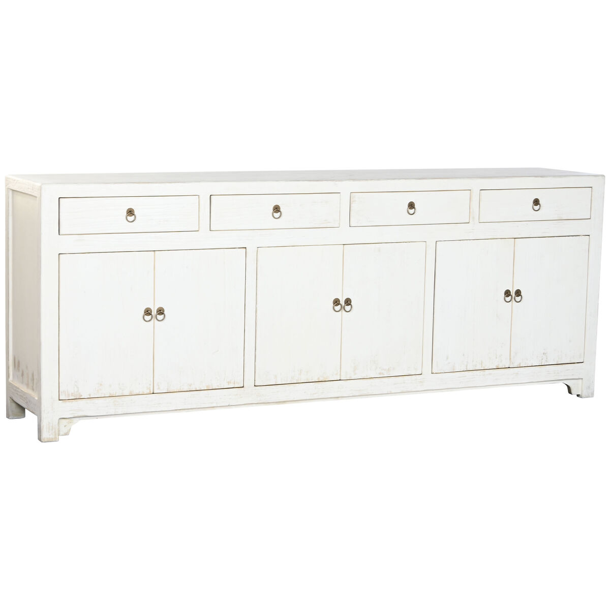 Dientafel Home ESPRIT Wit Elmhout 220 x 42 x 85 cm