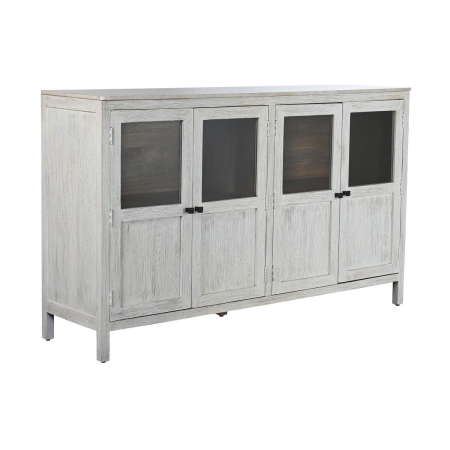 Dientafel Home ESPRIT Wit Kristal Mangohout 175 x 45