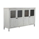 Dientafel Home ESPRIT Wit Kristal Mangohout 175 x 45