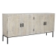 Dientafel Home ESPRIT Wit Metaal Mangohout 180 x 40 x 85 cm