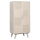 Dientafel Home ESPRIT Wit Rotan Mangohout 87 x 55 x 178 cm