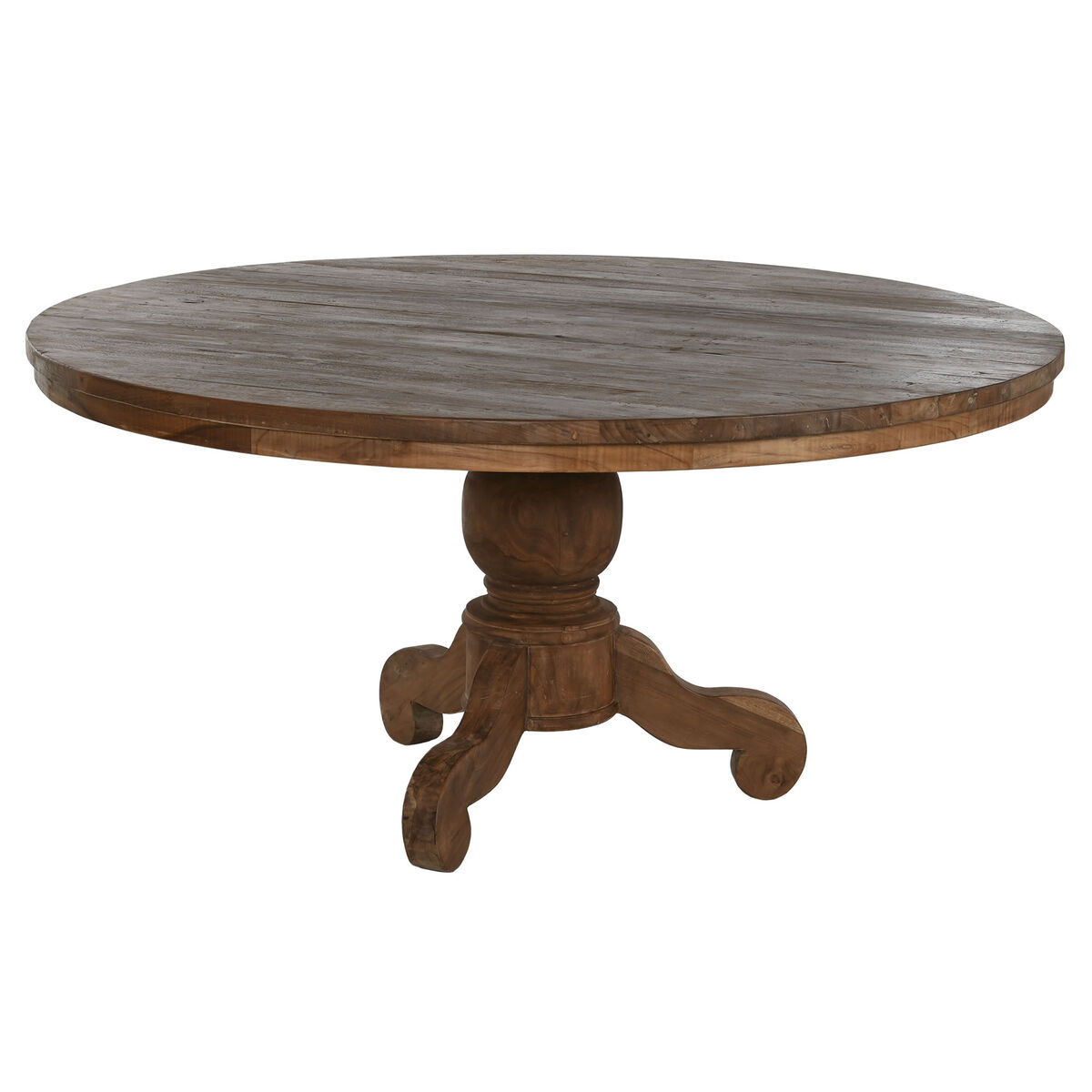 Eettafel Home ESPRIT Natuurlijk Teakhout 160 X 160 X 78 cm