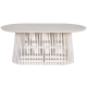 Eettafel Home ESPRIT Wit Mindi hout 180 x 100 x 75 cm
