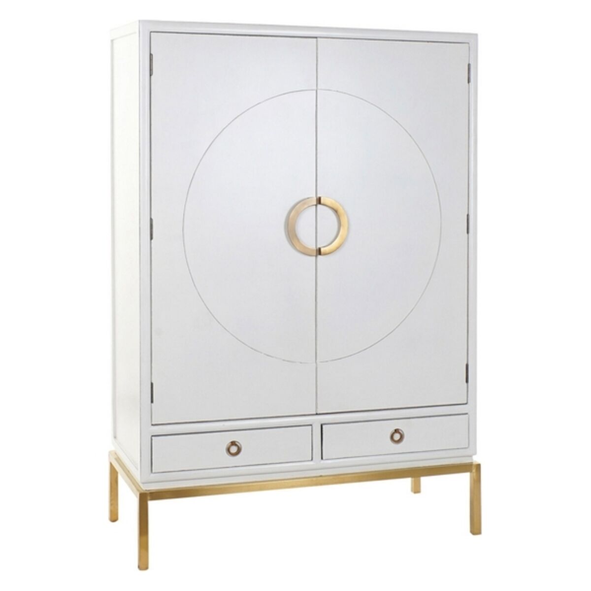 Kast DKD Home Decor Wit Gouden Metaal Populier 120 x 50 x 175 cm