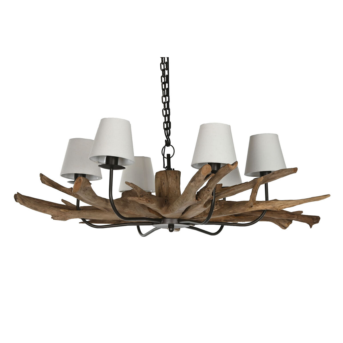 Plafondlamp Home ESPRIT Ijzer Teakhout 130 X 130 X 35 cm - Afbeelding 2