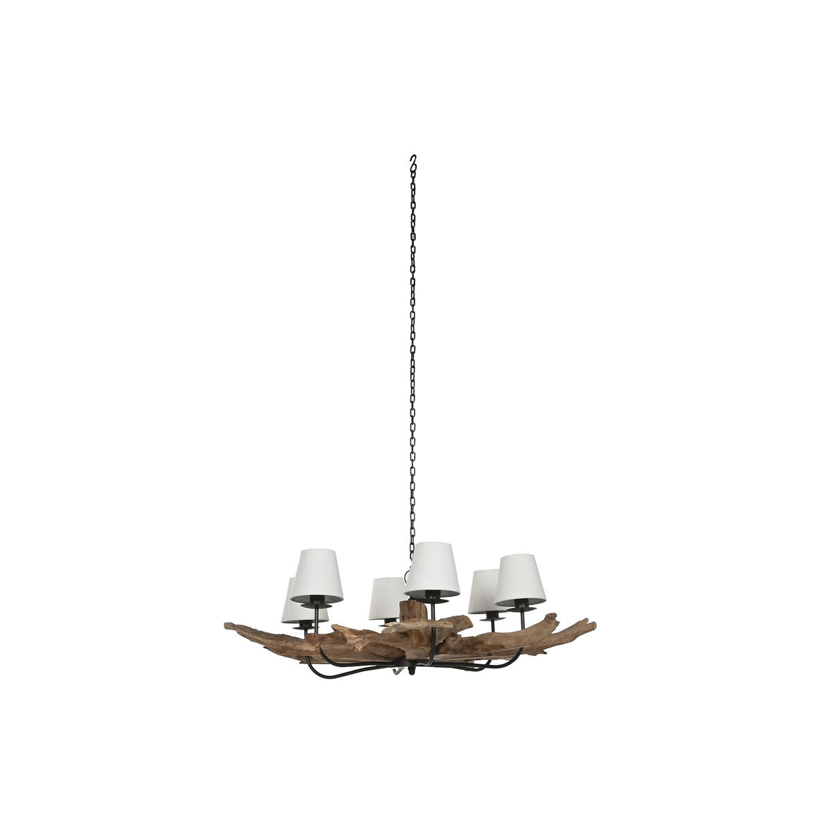 Plafondlamp Home ESPRIT Ijzer Teakhout 130 X 130 X 35 cm
