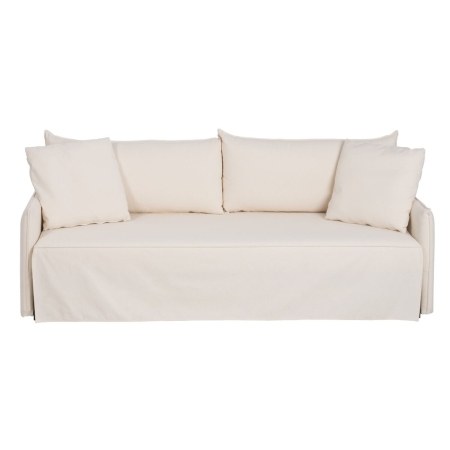 Slaapbank 200 x 94 x 86 cm Synthetisch materiaal Crème