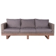 Tuinbank Patsy Grijs Aluminium Rotan Acacia 220 x 89 x 64