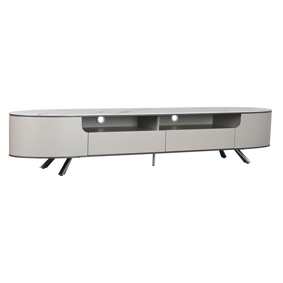 Tv-meubel Home ESPRIT Wit Beige 220 x 42 x 41