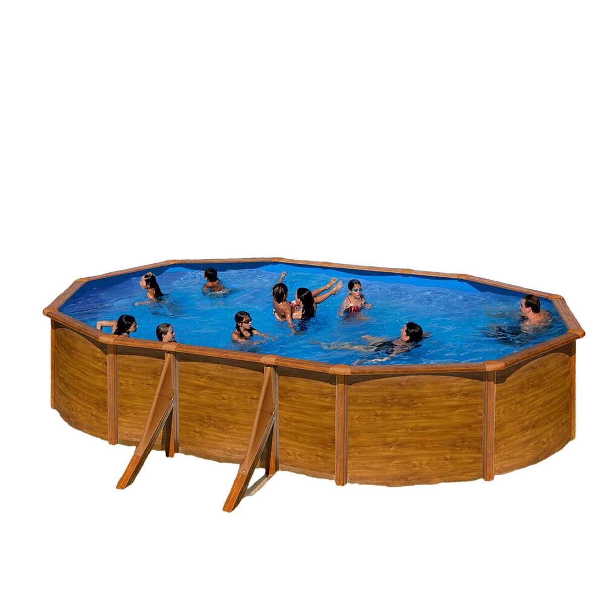 Zwembad Verwijderbaar Gre Pacific KIT500W Ovaalvormig Hout 500 x 300 x 120 cm